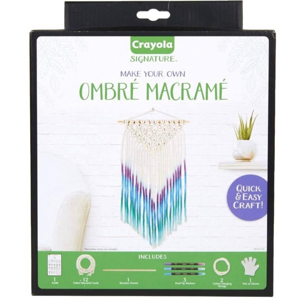 Crayola Make Your Own Ombre Macrame Kit Arts and Crafts Girl Gift Teen Tween - Picture 3 of 6